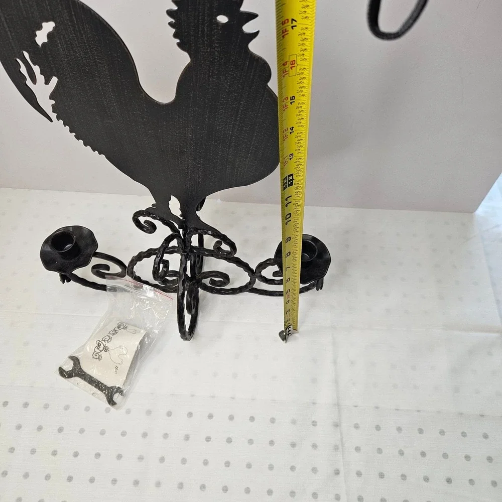 Southern Living at Home Rustic Rooster Iron Candelabra Double Arm Candle‎ Holder